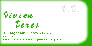vivien deres business card